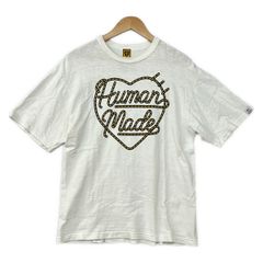 HUMAN MADE(ヒューマンメイド) 半袖Tシャツ サイズL メンズ美品 白×イエロー×黒 ハート