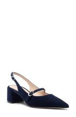 スチュアート ワイツマン レディース シューズ ヒール Stuart Weitzman Emilia Mary Jane Slingback Pump NICE BLUE SUEDE SMU ブルー