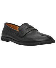 スティーブ マデン レディース シューズ スリッポン・ローファー Steve Madden Womens Thesis Tabi SlipOn Loafers Black Leather ブラック