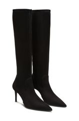 スチュアート ワイツマン レディース シューズ ブーツ・レインブーツ Stuart Weitzman Stuart Power 75 Boot Women BLACK SUEDE ブラック