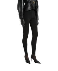 バルマン レディース ボトムス カジュアルパンツ ジャージー ハイウエスト Balmain HighWaisted Milano Jersey Trousers Black ブラック