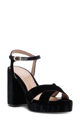 スチュアート ワイツマン レディース シューズ パンプス プラットフォーム サンダル Stuart Weitzman Dayna Platform Sandal Women BLACK BLACK ブ
