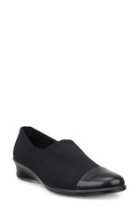 エコー レディース シューズ スリッポン・ローファー キャップ ECCO Felicia Cap Toe Waterproof Loafer Black Black ブラック