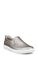 エコー レディース シューズ スニーカー キルティング ECCO Soft 7 SlipOn Quilted Sneaker Pure Cashmere Foil
