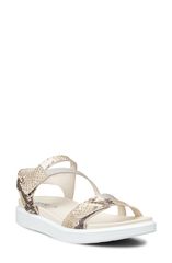 エコー レディース シューズ サンダル ECCO Softhree Strap Sandal Pure Cashmere Metallic メタリック