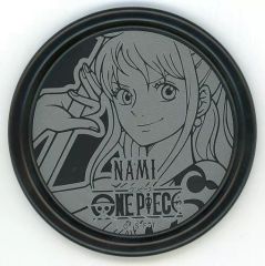 중고 コースター ナミ アルミコースター 「 원피스 ・プレミア・サマー2015」 ユニバーサル・スタジオ・ジャパン サンジの海賊レストラン ドリンク購入特典