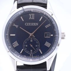 美品 箱付 稼働 シチズン B690-S117518 ソーラー デイト スモセコ ブルー文字盤 メンズ腕時計 LOG NGC ABC34023