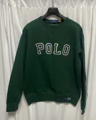 no 262 POLO RALPH LAUREN ポロラルフローレン ロゴパッチ 裏起毛パーカー ダークグリーン XXL 状態良し