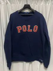 no 263 POLO RALPH LAUREN ポロラルフローレン ロゴパッチ 裏起毛パーカー ネイビー XXL 状態良し
