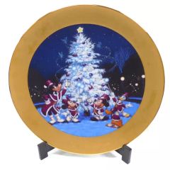 중고 皿・茶碗 キービジュアル 装飾用皿 絵皿 「クリスマス・ファンタジー1997」 東京ディズニーランド限定