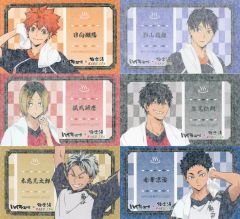 중고 キャラカード 全6種セット 和紙風カード 「ハイキュー!!×極楽湯・RAKU SPA 最高にハイなキュー日 じつ 」 グッズ購入特典 第2弾