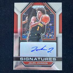 Jalen Johnson 제일렌 존슨 Panini Prizm 2022-23 Auto 기호 친필 호크스 Hawks