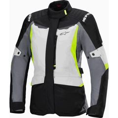 アルパインスターズ Alpinestars Stella ST-1 waterproof Ladies 防水 レディースバイクジャケット/ライトグレーブラックネオンイエロー