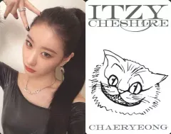 【中古】コレクションカード(女性) ITZY/CHAERYEONG(チェリョン)/裏面白・印刷メッセージ入り/CD「CHESHIRE」(STANDARD EDITION)封入特典フォトカード
