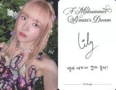 【中古】コレクションカード(女性) NMIXX/リリー(LILY)/裏面白・印刷サイン、メッセージ入り/CD「A Midsummer NMIXX’s Dream」【Digipack Ver.】フォトカード