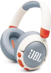JBL Junior 470NC／子供向け／ノイズキャンセリング搭載／Bluetooth対応／有線接続対応／オーバーイヤーヘッドホン／音量制御機能搭載／マイク内蔵 ／ 約50時間連続再生 ／ アプリ対応／マルチポイント対応／カスタマイズシール付属／ホワイト／J