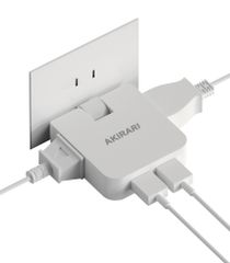 USBコンセント タップ コーナータップ 4個口 ホワイト コンセントタップ 電源タップ コンセント 向き変換 薄型 タコ足配線 サイドタップ 1400W ACアダプター 折りたたみ 分岐 旅行 スマホ充電器 会議 小型 超薄型 蛸足コンセント パソコン  0