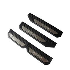 Honda ホンダ ヴェゼル RU RS 全グレード対応 専用設計 サイドステップガーニッシュ VEZEL ステンレス スカッフプレート ステップガード 内装 パーツ 4P 標準版 as 2ba64b6c