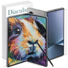 【新品】 【ペーパーライク】【6枚セット】DIACUBE Samsung Galaxy Z Fold 8 Ultra用 メイン画面用 ペーパーライクフィルム 3枚+フロント画面用 無光沢指紋防止保護フィルム 3枚, [アンチグレア][自己回復機能][ガイド 0