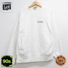 XL 古着 リー Lee 長袖 スウェット メンズ 90年代 90s リバースタイプ HFMA クルーネック USA製 ホワイト 26oct19