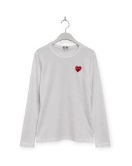 COMME des GARCONS PLAY 白 長袖Tシャツ