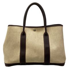 HERMES エルメス トートバッグ ガーデンパーティPM ガーデンパーティ36 アイボリー×ダークネイビー レザー