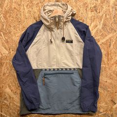 LLBean エルエルビーン アノラックパーカー ナイロンジャケット カタディンロゴ マルチカラー ベージュ ネイビー S REG