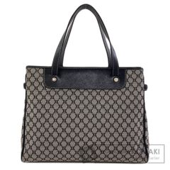 CELINE セリーヌ マカダム柄 ハンドバッグ キャンバス レザー レディース [中古]