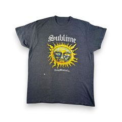 00s サブライム SUBLIME ビンテージ Tシャツ ロングビーチ グレー 古着 半袖 y2k 夏フェス バンT ba-000046