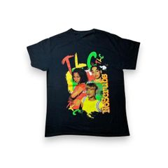 TLC バンドTシャツ ラップT ビンテージ Tシャツ R&B バンT 黒 古着 y2k 夏 半袖 フェス ba-u-2505-007