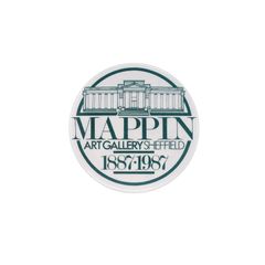 1987年 イギリス 美術館 ヴィンテージ 缶バッジ MAPPIN ART GALLERY 100周年 缶バッチ brooch-8775