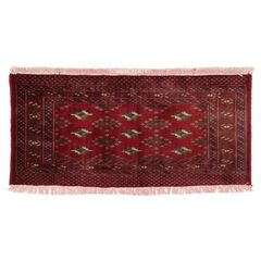 トルクメン 1950年代 410×870mm ギュル文様 セミアンティーク 手織り絨毯 ウール - vintagecarpet-アンティークペルシャ絨毯・ヴィンテージラグ専門店 배송비 무료