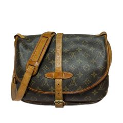 LOUIS VUITTON 루이비통 모노그램 소뮐 30 숄더백 상처・요고레・누메 가죽 야케・사용감유 M42256