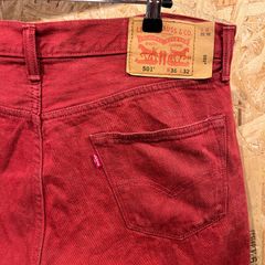 Levi’s リーバイス 501 カラーデニムパンツ カラーパンツ レッド 赤 W36 L32 メキシコ製