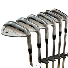 【中古】 ブリヂストン BRIDGESTONE 222CB+ 6S アイアンセット IR 純正特注シャフト (フレックスX) メンズ 男性用 右利き 右用 Cランク ゴルフクラブ
