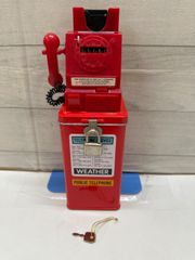 【I3-09】◇ サンエックス アメリカ公衆電話型 貯金箱  ジャンク　中古