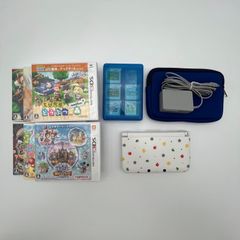 T8935 NINTENDO 3DS LL 任天堂 ニンテンドー 동물의 숲 本体 ゲームソフト カセット付き 付属品あり