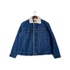 90s Wrangler ラングラー ボア デニムジャケット Gジャン サイズM ブルー系 ウエスタン アメカジ メンズ ビンテージ