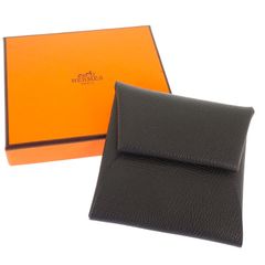 エルメス HERMES バスティア H083035CK コインケース 小銭入れ シンプル ヴォーエプソン グレー ヴェールアングレ シルバー金具 상태좋음 箱付き レディース メンズ 중고 Aランク