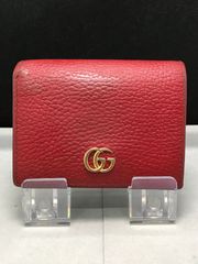 GUCCI 구찌 접이식 지갑 GG마몬트 레더 레드계 3765