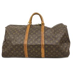 6ke5277 ルイヴィトン ボストンバッグ モノグラム キーポル55 M41424 ブラウン 중고 メンズ レディース ユニセックス