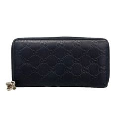 6ke5358 グッチ 長財布 グッチシマ 233025 レザー ブラック シルバー金具 중고 여성