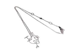DIOR ディオール ネックレス シルバー メタル レディース ハート アロー 美品