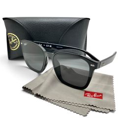 【ケース付】Ray-Ban レイバン サングラス RB4392D 601/87 ポリッシュブラック×ダークグレー オーバーサイズ スクエアキングラム[05]