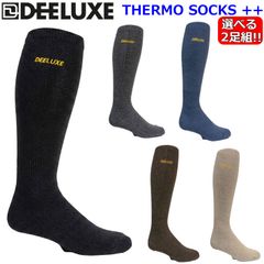 2足セット DEELUXE ディーラックス サーモソックス THERMO SOCKS ++ ノーマル 靴下 ソックス 防寒 消臭 ユニセックス スノーボード スキー アウトドア [メール便発送商品]【即】