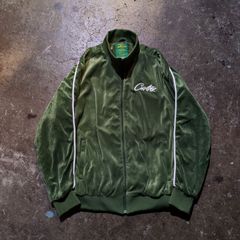 Corteiz Velour ジップアップベロアトラックジャケット L グリーン コーテイズ