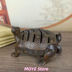 銅 細工 茶道具 香道具 蓋置 zw0128 亀 銅製