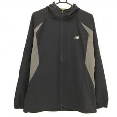 울트라 상태좋음 ニューバランスゴルフ ジップパーカー 黒×グレー 胸ロゴ 地模様 メンズ 6 XL ゴルフウェア 2025年モデル New Balance