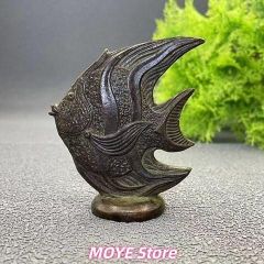 銅 細工 茶道具 香道具 蓋置 zw0128 ヒラメ 銅製
