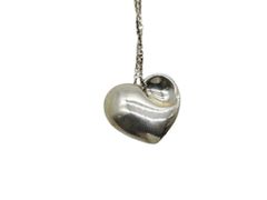 Tiffany&Co. ティファニー ネックレス フォールドハート シルバー系 SV925 レディース 美品